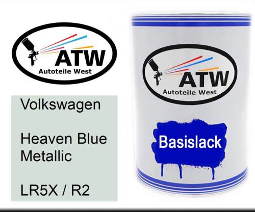 Volkswagen, Heaven Blue Metallic, LR5X / R2: 500ml Lackdose, von ATW Autoteile West.